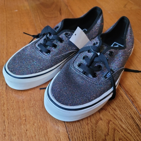 Vans Shoes - Vans, Authentic 'Glitter -‎ Rainbow Black' Trainers, Size 7